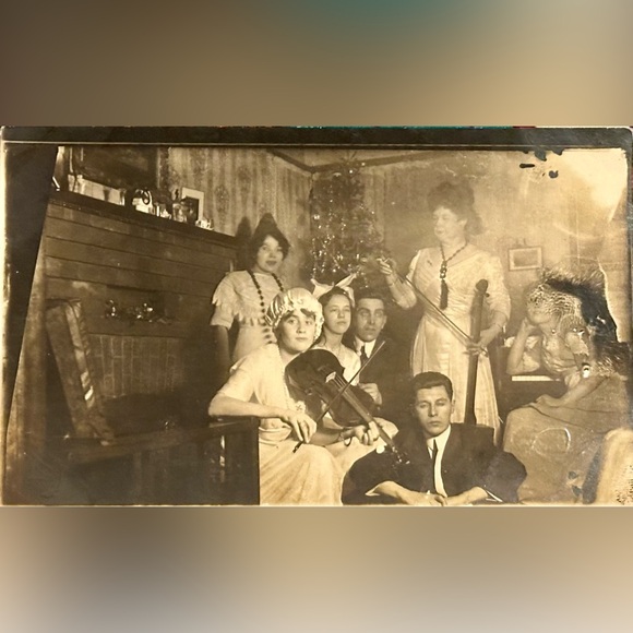 RPPP Vintage Jazz Club Speaker Easy Lounge Bar Band Real Photograph Postcard - Picture 3 of 4